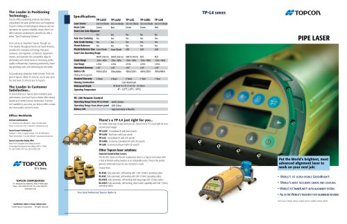 TP-L4 series  PIPE LASER