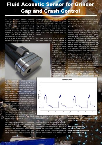 Grinding Machine Monitoring Using Fluid AE Sensors