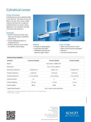 Cylindrical Lenses