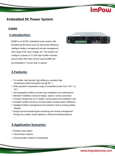 Embedded DC Power System E4890