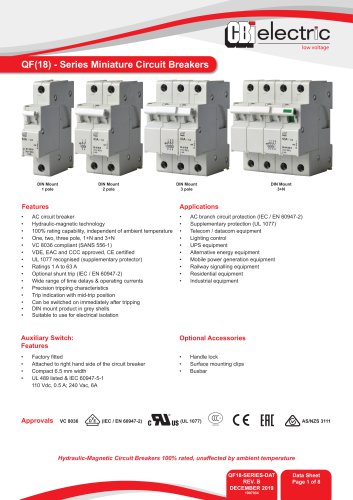 QF(18) - Series Miniature Circuit Breakers