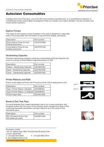 Autoclave Consumables