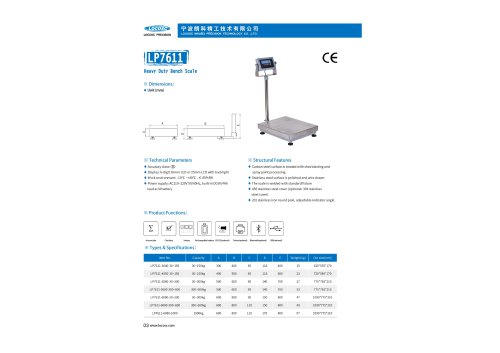 LOCOSC LP7611 heavy duty bench scale