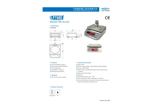 LOCOSC LP7680 Waterproof scale