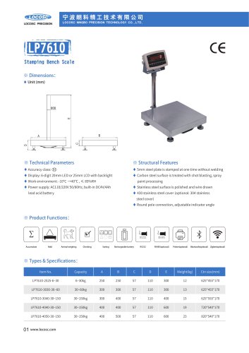 LP7610 stamping bench scale