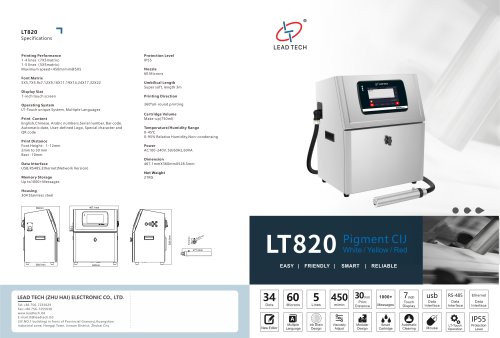 LEAD TECH CIJ Pigment Printer LT820