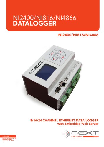 NI2400/NI816/NI4866 DATALOGGER