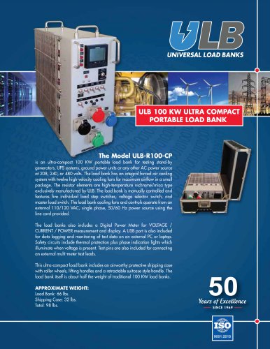 ULB 100 KW ULTRA COMPACT PORTABLE LOAD BANK