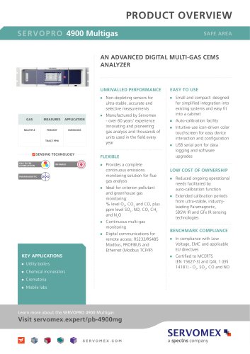 SERVOPRO 4900 Multigas Product Brochure