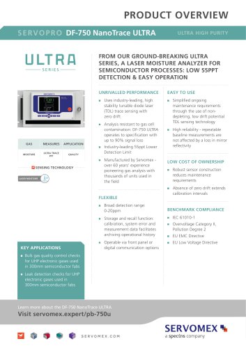 SERVOPRO DF-750 NanoTrace ULTRA Product Brochure