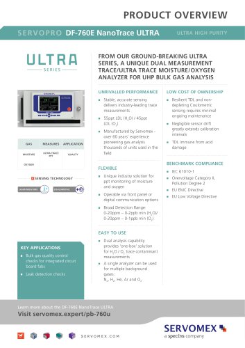 SERVOPRO DF-760E NanoTrace ULTRA Product Brochure