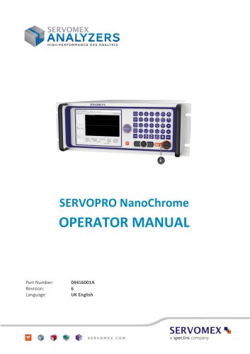 SERVOPRO NanoChrome Operator Manual 04416001A_6