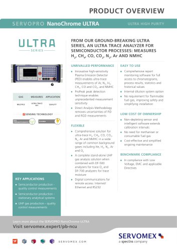 SERVOPRO NanoChrome ULTRA Product Brochure