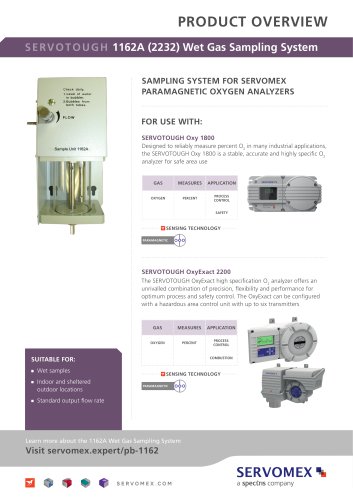 SERVOTOUGH 1162A (2232) Wet Gas Sampling System Product Brochure