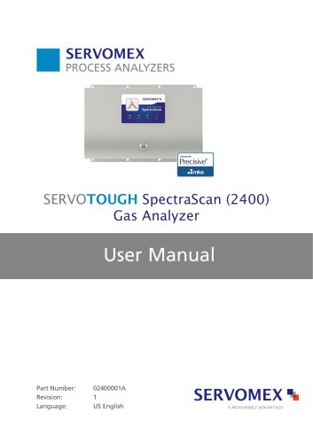 SERVOTOUGH SpectraScan 2400 User Manual 02400001A_1