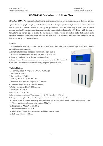 SiO3G-1901 Pro Industrial Silicate Meter