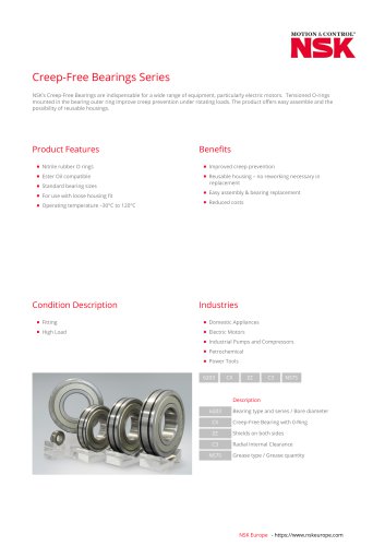 Creep-Free Bearings Series