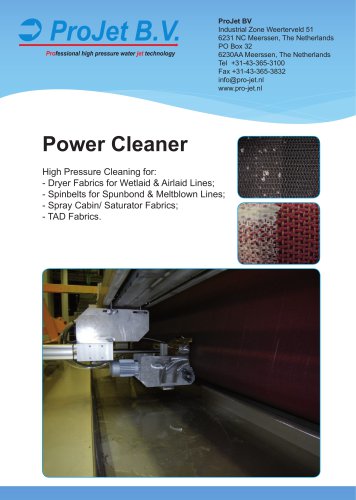 Power Cleaner for Nonwoven