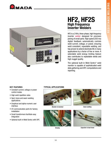 HF2, HF2S High Frequency Inverter Welders