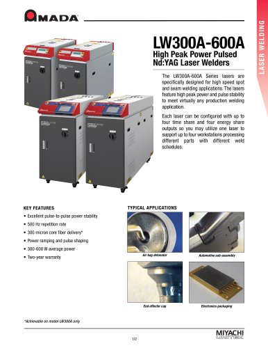 High Speed Laser Welders - 300 to 600W