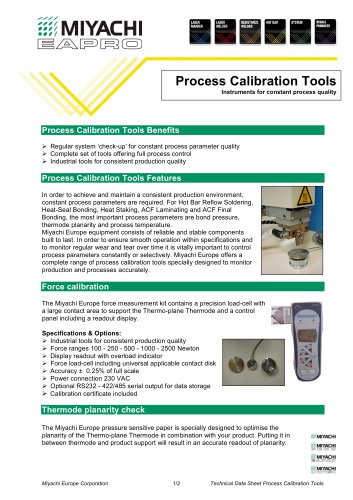 Hot Bar Process Calibration Tools