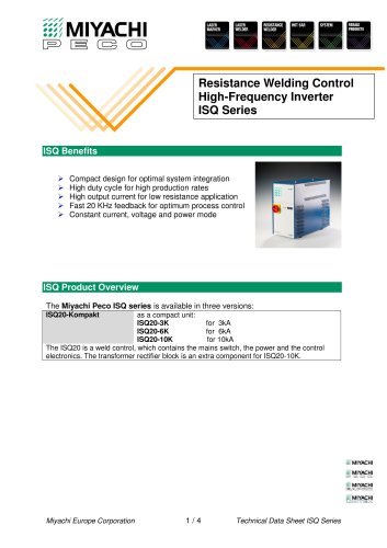 Inverter Spot Weld Control - ISQ