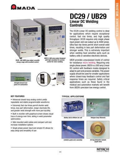 Linear DC Spot Welding Control with Built-in Monitor - DC29