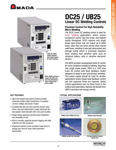 Low Power Linear DC Weld Control - UB25