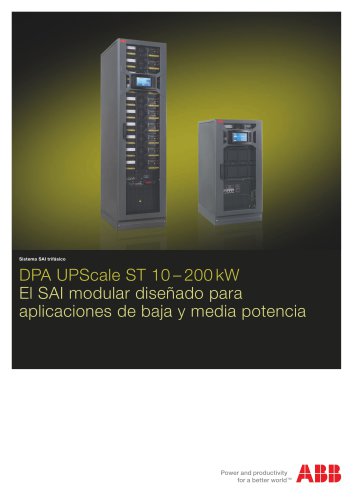 DPA UPScale ST 10-200kW - El SAI modular diseñado para aplicaciones de baja y media potencia