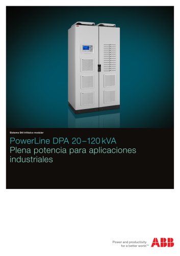 PowerLine DPA 20-120 kVA, Plena potencia para aplicaciones industriales