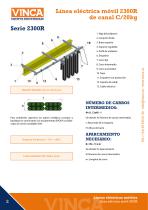 Línea eléctrica móvil 2300R de canal C/20kg - 2