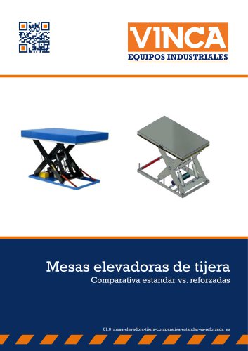 Mesas elevadoras de tijera Comparativa estandar vs.reforzadas