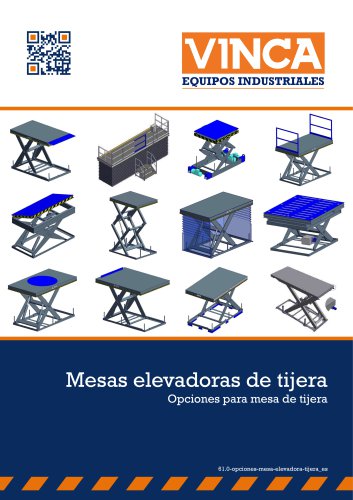 Mesas elevadoras de tijera Opciones para mesa de tijera