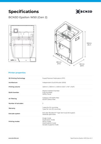 BCN3D Epsilon W50 (Gen 2)