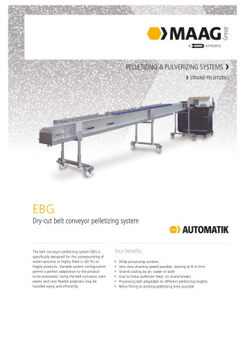 EBG Belt Conveyor Pelletizing System