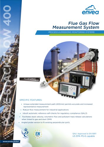 Stackflow400 - QAL1 certified Stack Flowmeter