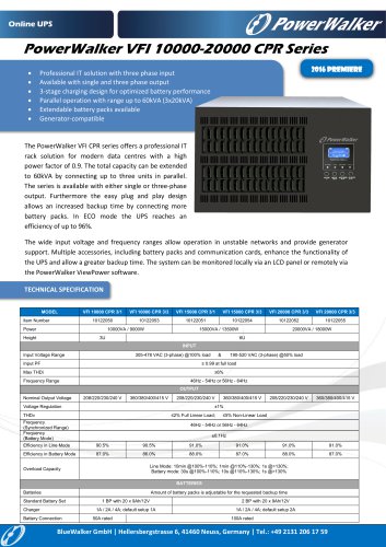 PowerWalker VFI 10000-20000 CPR Series