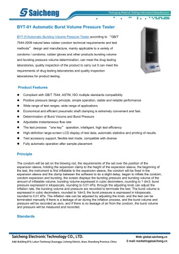 Saicheng Automatic Burst Volume Pressure Tester BYT-01