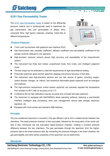Saicheng Gas Permeability Tester G101
