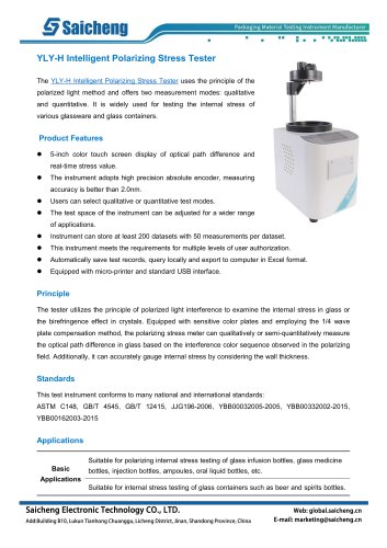 Saicheng Intelligent Polarizing Stress Tester YLY-H