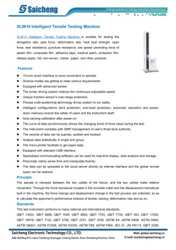 Saicheng Intelligent Tensile Tester XLW-H