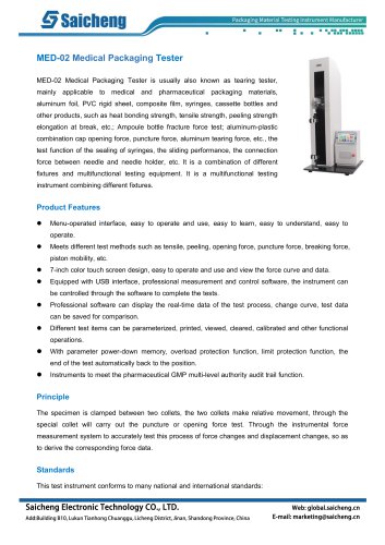 Saicheng Medical Packaging Tester MED-02