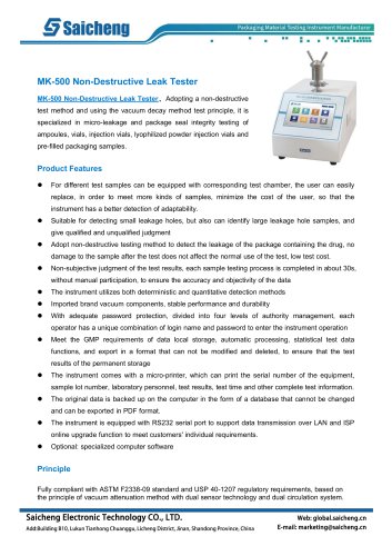 Saicheng Non-destructive Leak Tester MK-500
