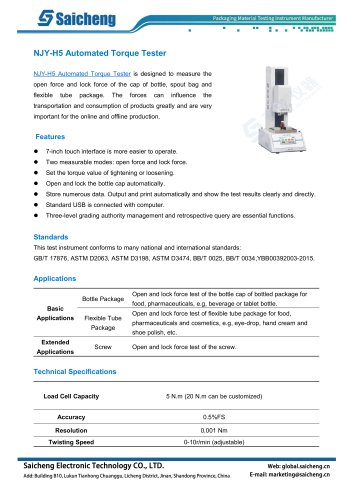 Saicheng Torque Tester NJY-H5