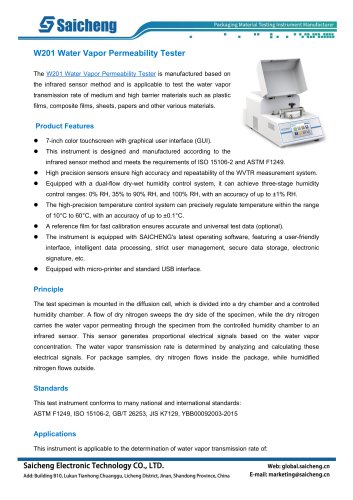 Saicheng Water Vapor Permeability Tester W201