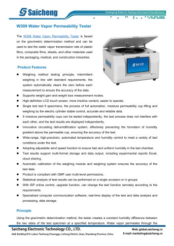 Saicheng Water Vapor Permeability Tester W309