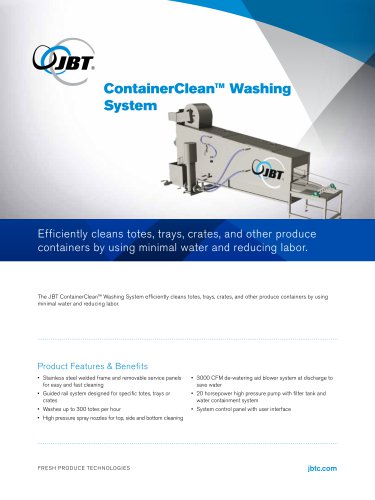 ContainerClean™ Washing Sytsem