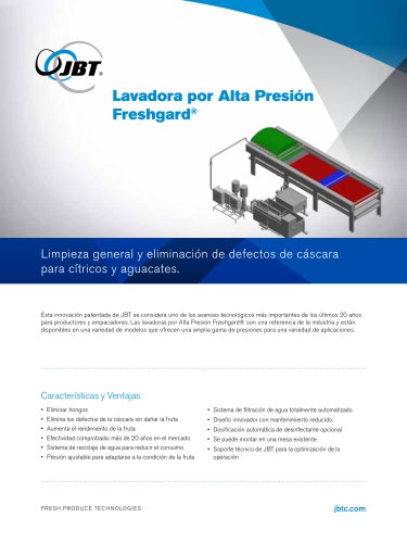 Lavadora por Alta Presión Freshgard®