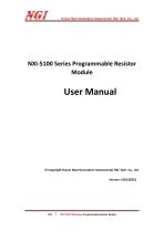 NXI-5100 series User Manual programmable resistance module