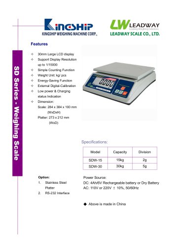 SD Series - Weighing Scale